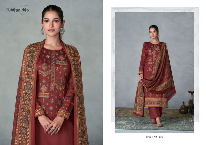 Naveli By Mumtaz 8001-8008 Dress Material Catalog